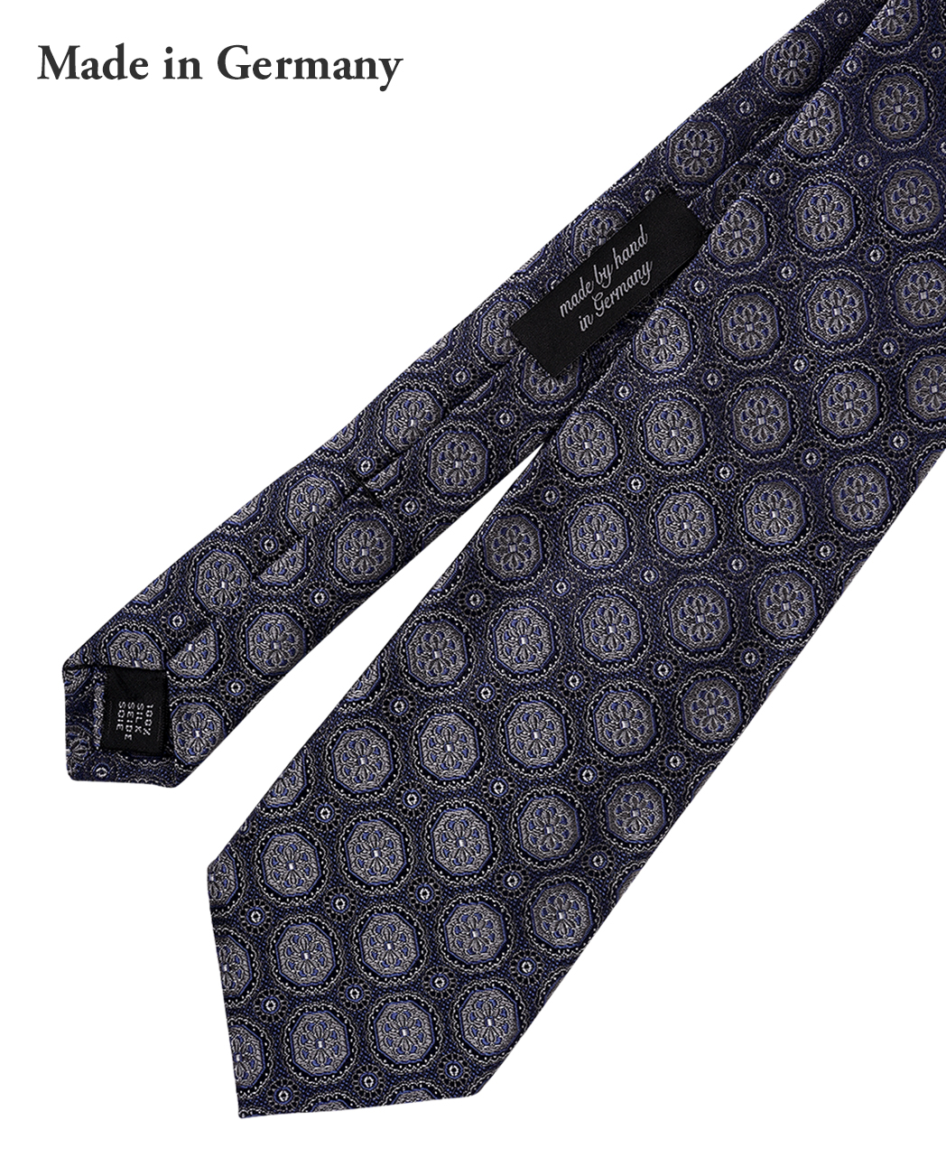 ブルー系/小紋/シルク/ASCOT