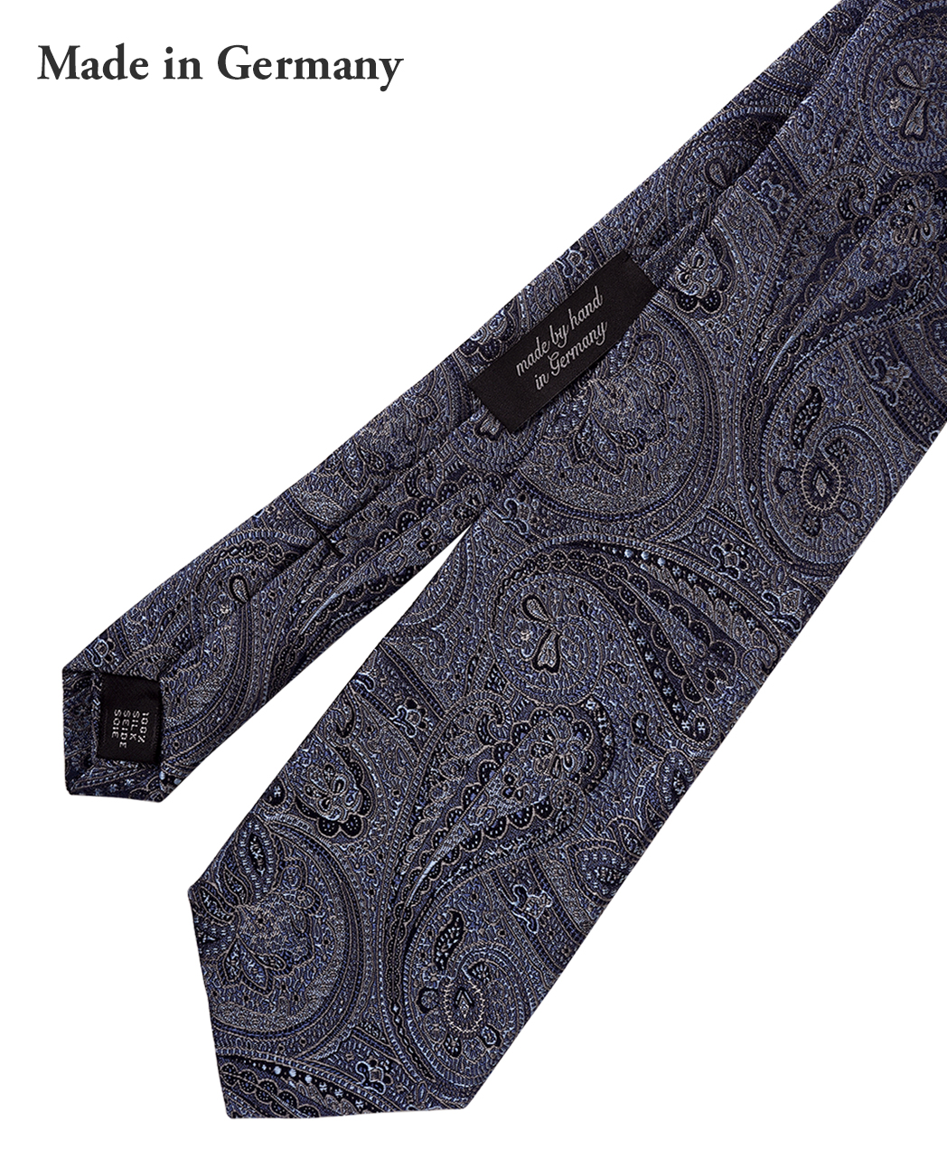 ブルー系/ペイズリー/シルク/ASCOT