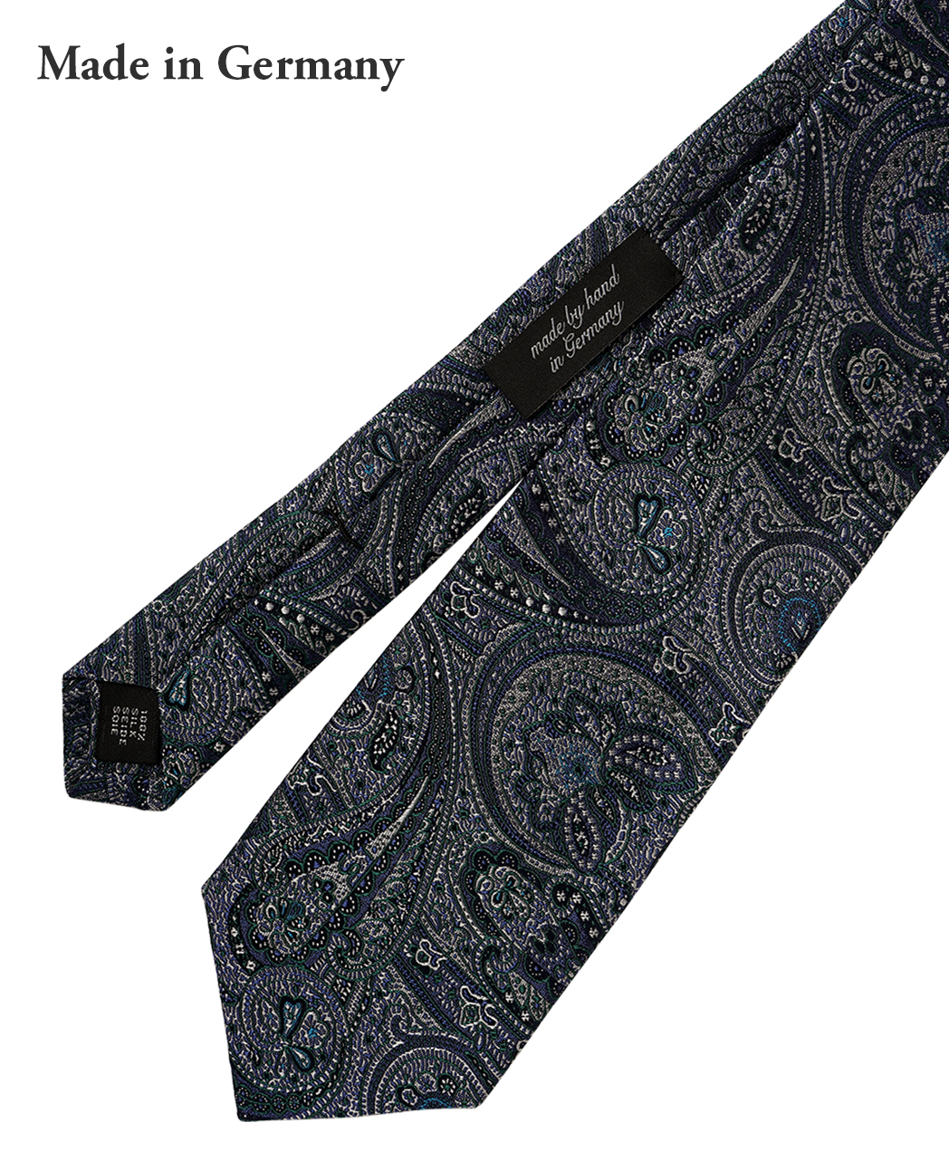 グリーン系/ペイズリー/シルク/ASCOT