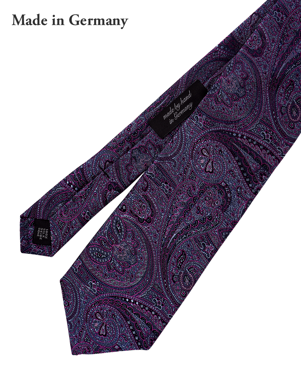 パープル系/ペイズリー/シルク/ASCOT