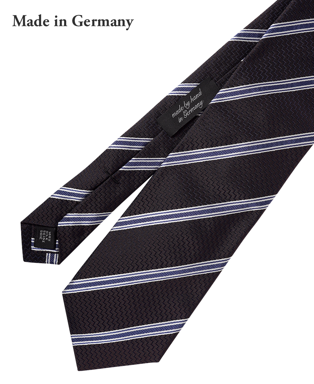 ブラウン系/レジメンタル(ストライプ)/シルク/ASCOT