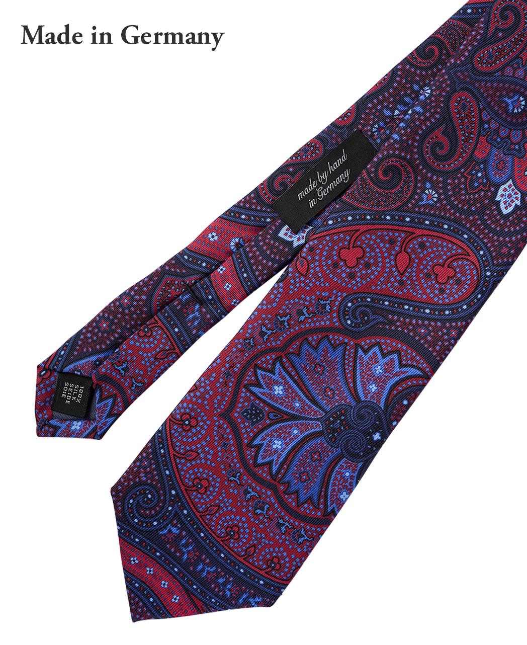 ブルー系/ペイズリー/シルク/ASCOT