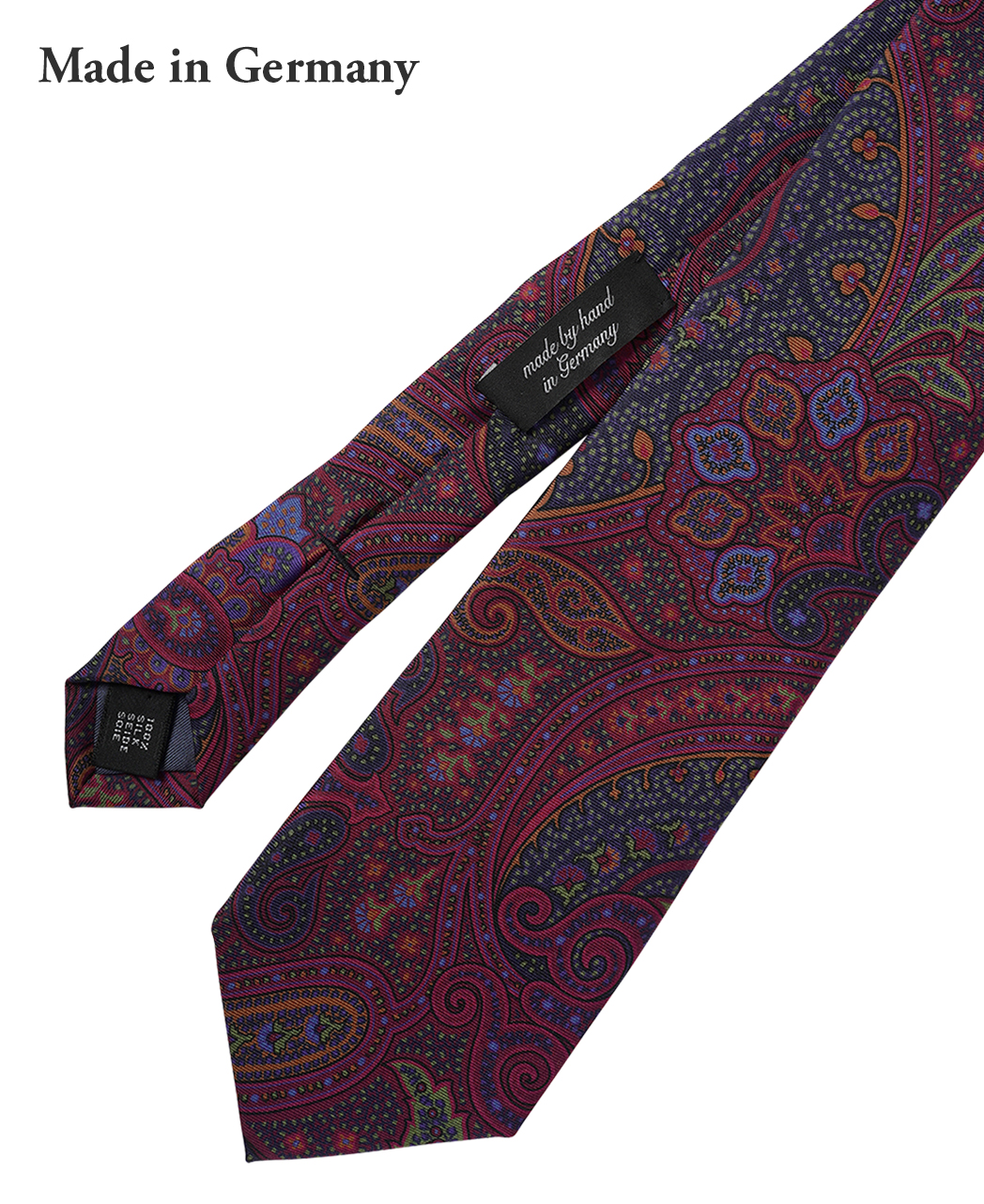 レッド系/ペイズリー/シルク/ASCOT