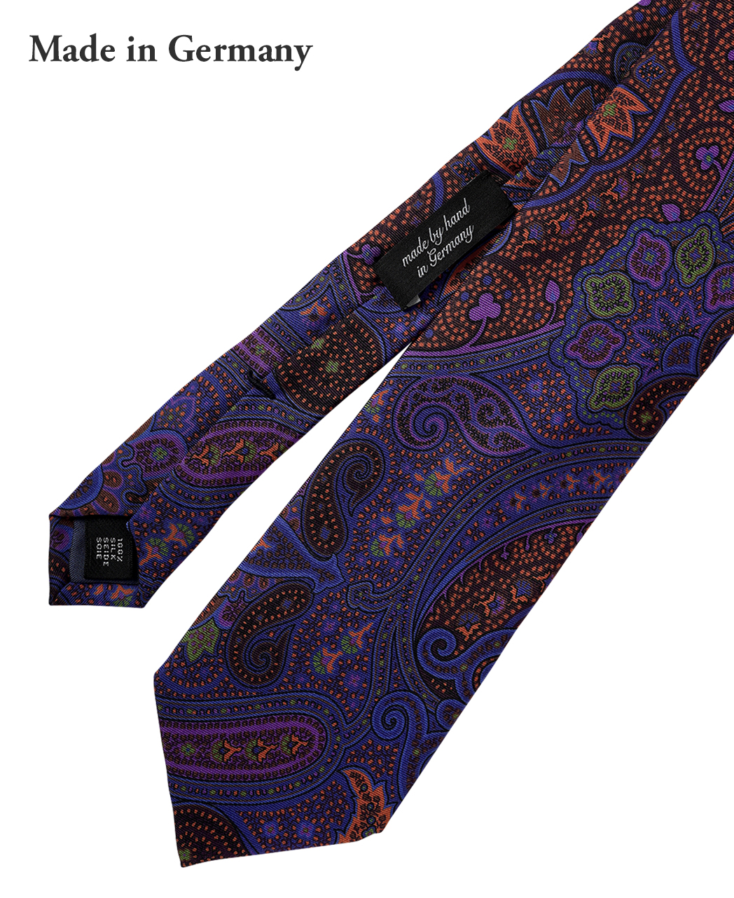 パープル系/ペイズリー/シルク/ASCOT