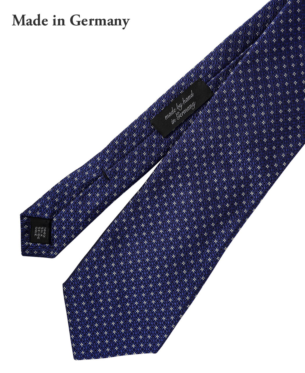 ブルー系/マイクロパターン/シルク/ASCOT