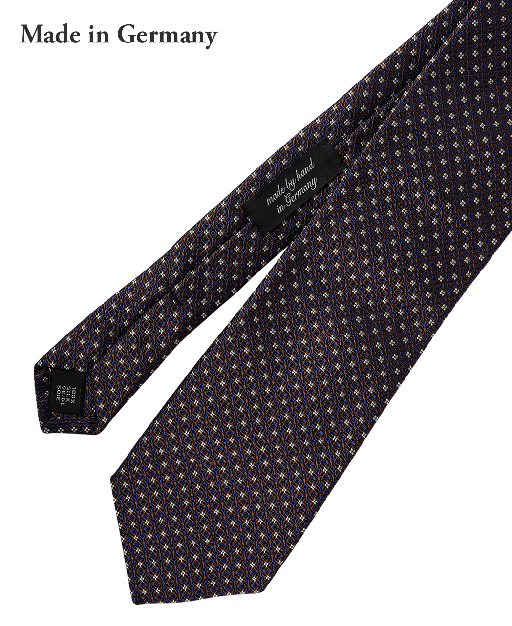 ブラウン系/マイクロパターン/シルク/ASCOT