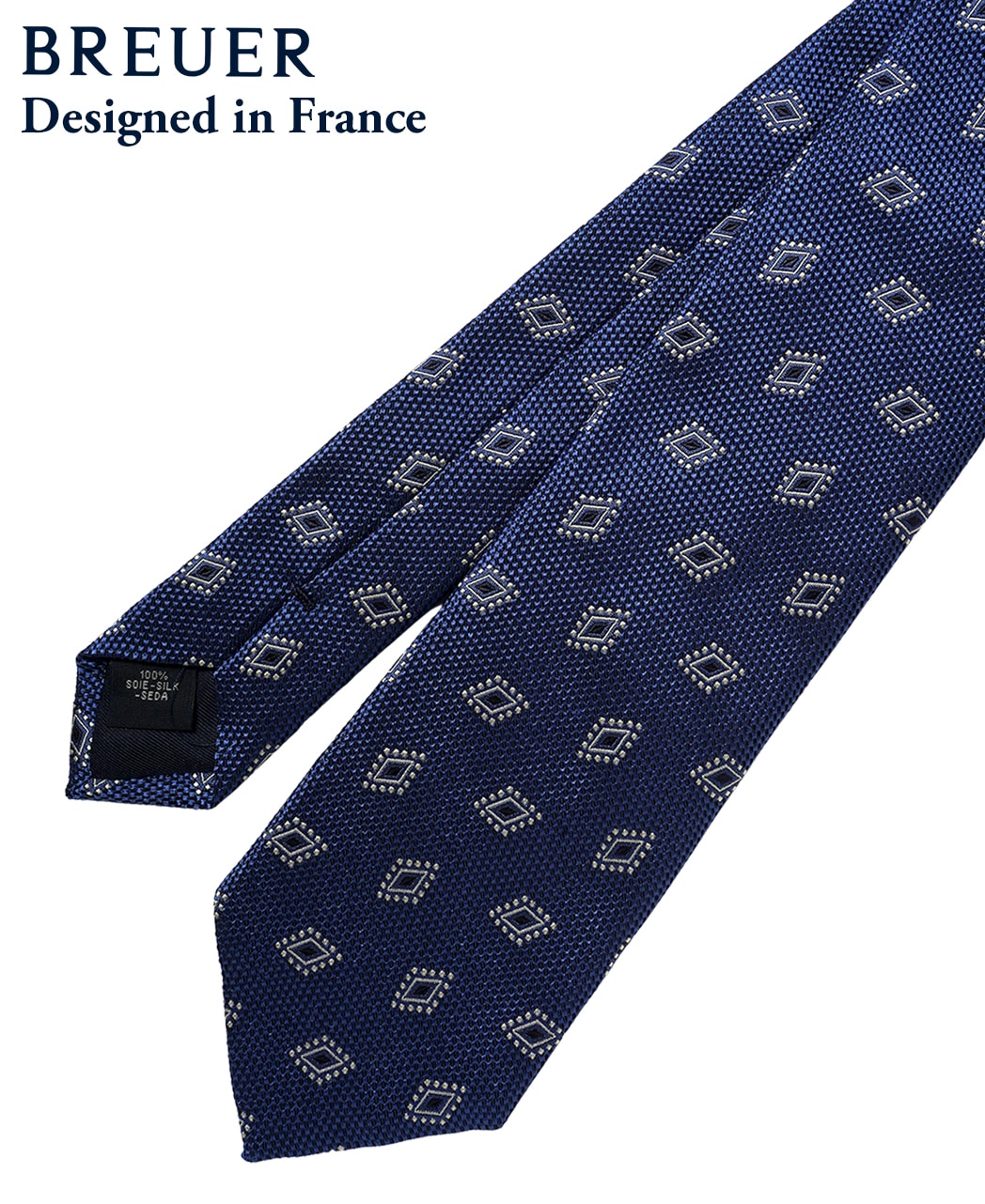 ブルー系/小紋/シルク/BREUER