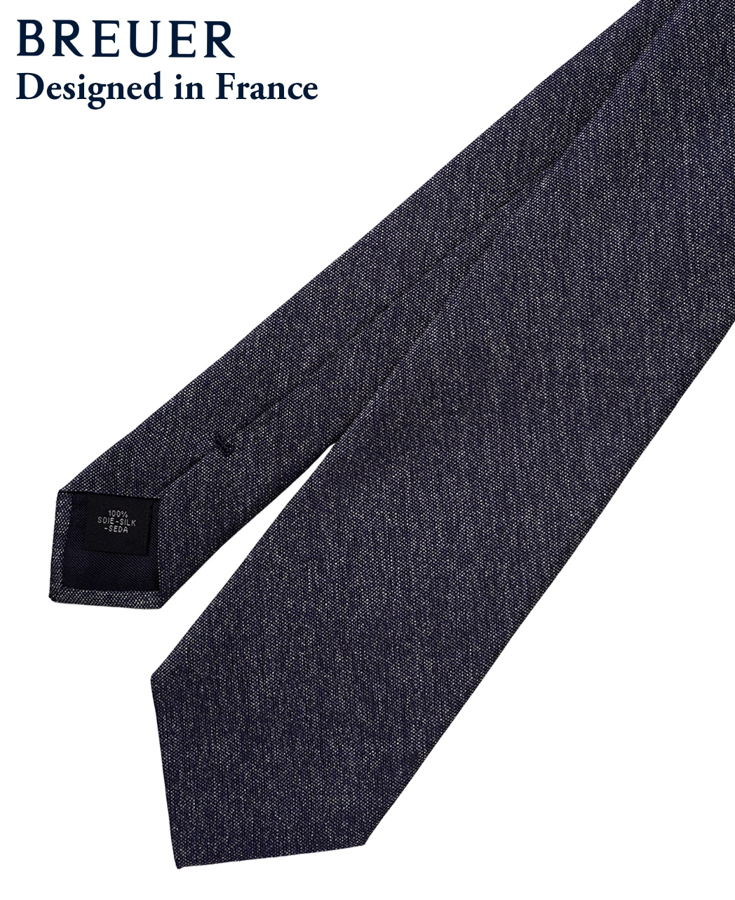 ブルー系/ソリッド(無地)/シルク/BREUER