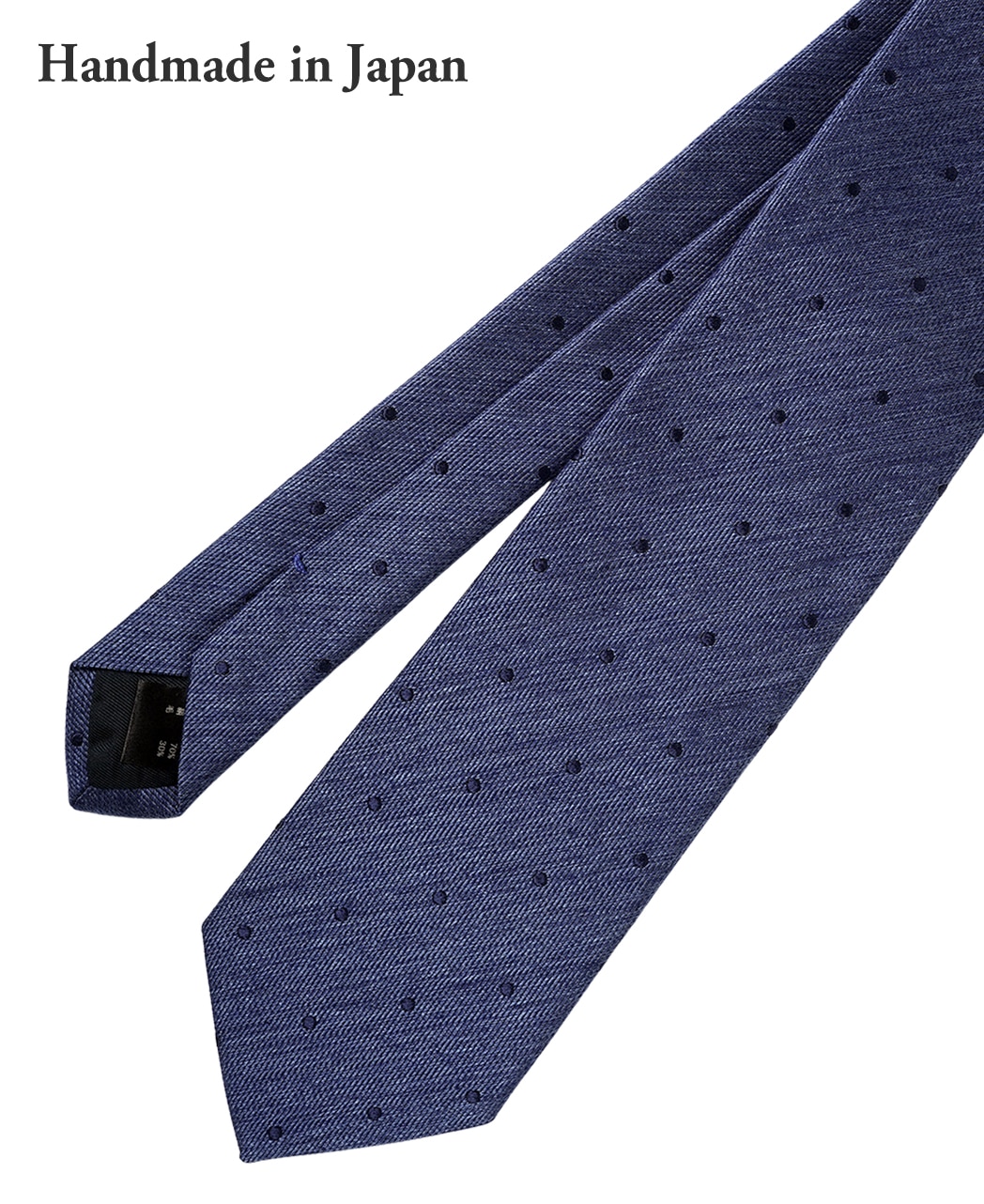 ブルー系/ドット(水玉)/ウールシルク/Italian Collection