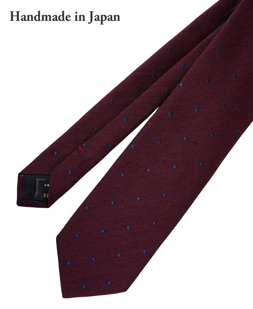 レッド系/ドット(水玉)/ウールシルク/Italian Collection