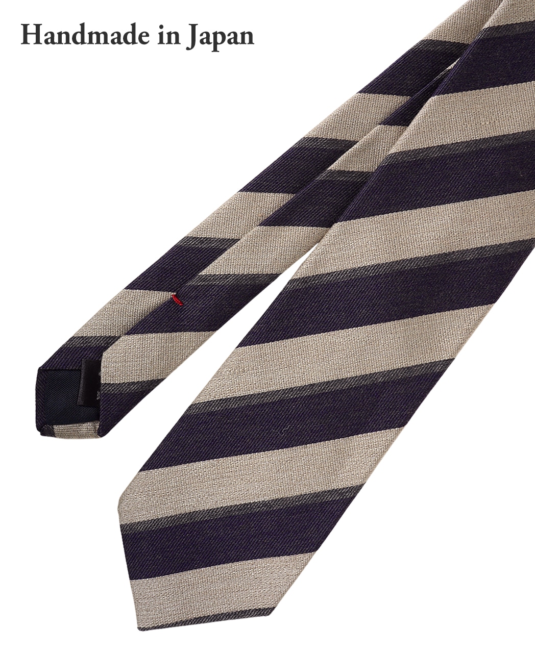 パープル系/レジメンタル(ストライプ)/ウールシルク/Italian Collection