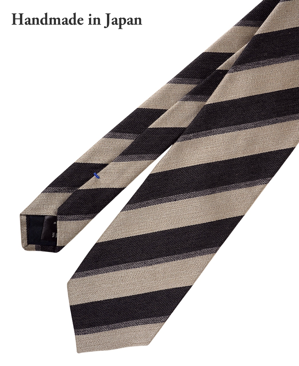 グレー系/レジメンタル(ストライプ)/ウールシルク/Italian Collection