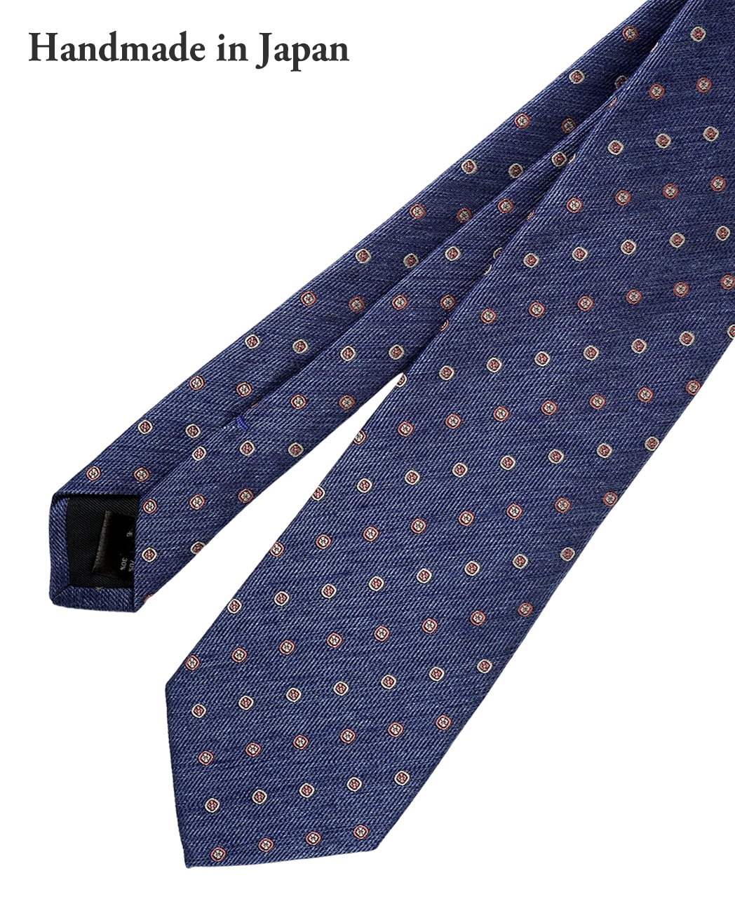 ブルー系/小紋/ウールシルク/Italian Collection