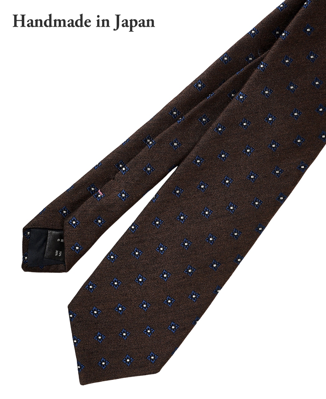 ブラウン系/小紋/ウールシルク/Italian Collection