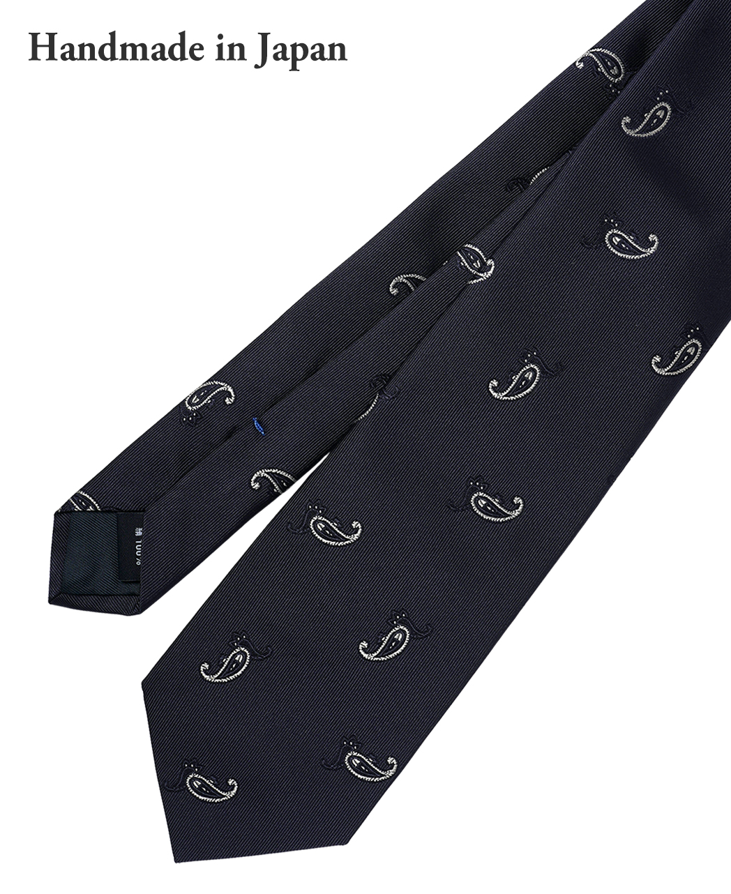 ブルー系/ペイズリー/シルク/Italian Collection