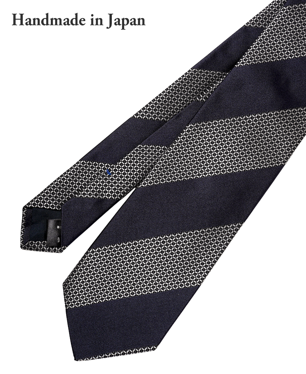 ブルー系/レジメンタル(ストライプ)/シルクコットン/Italian Collection