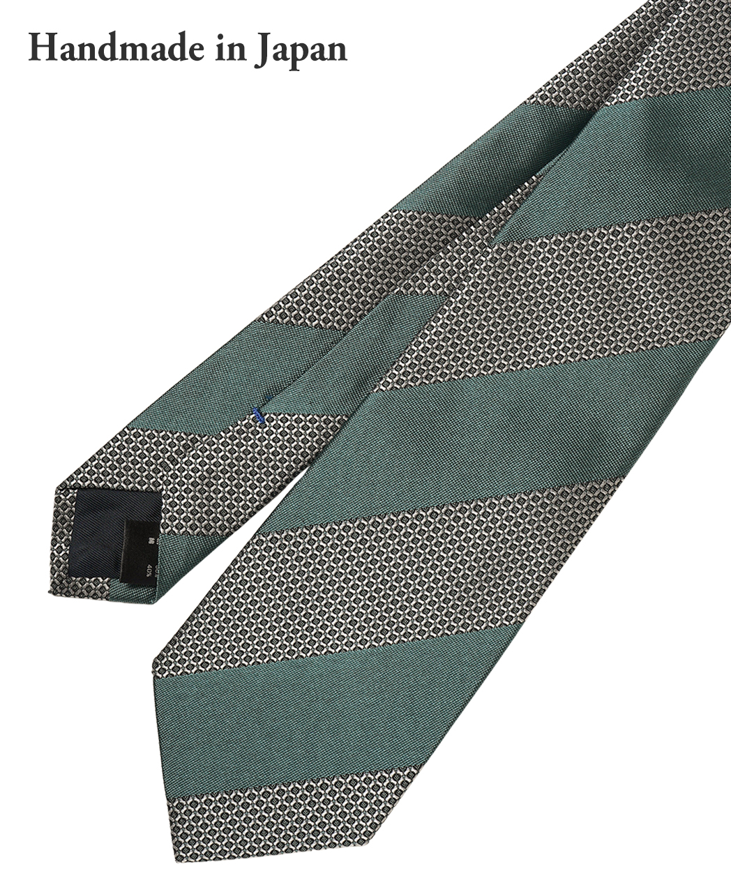 グリーン系/レジメンタル(ストライプ)/シルクコットン/Italian Collection