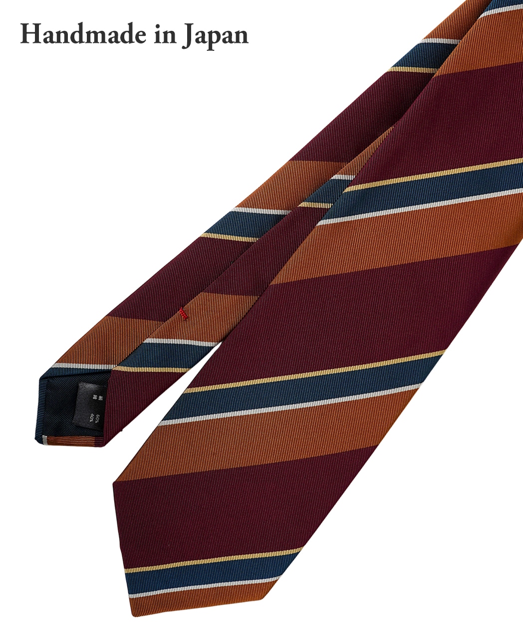 レッド系/レジメンタル（ストライプ）/シルクコットン/STEPHEN WALTERS