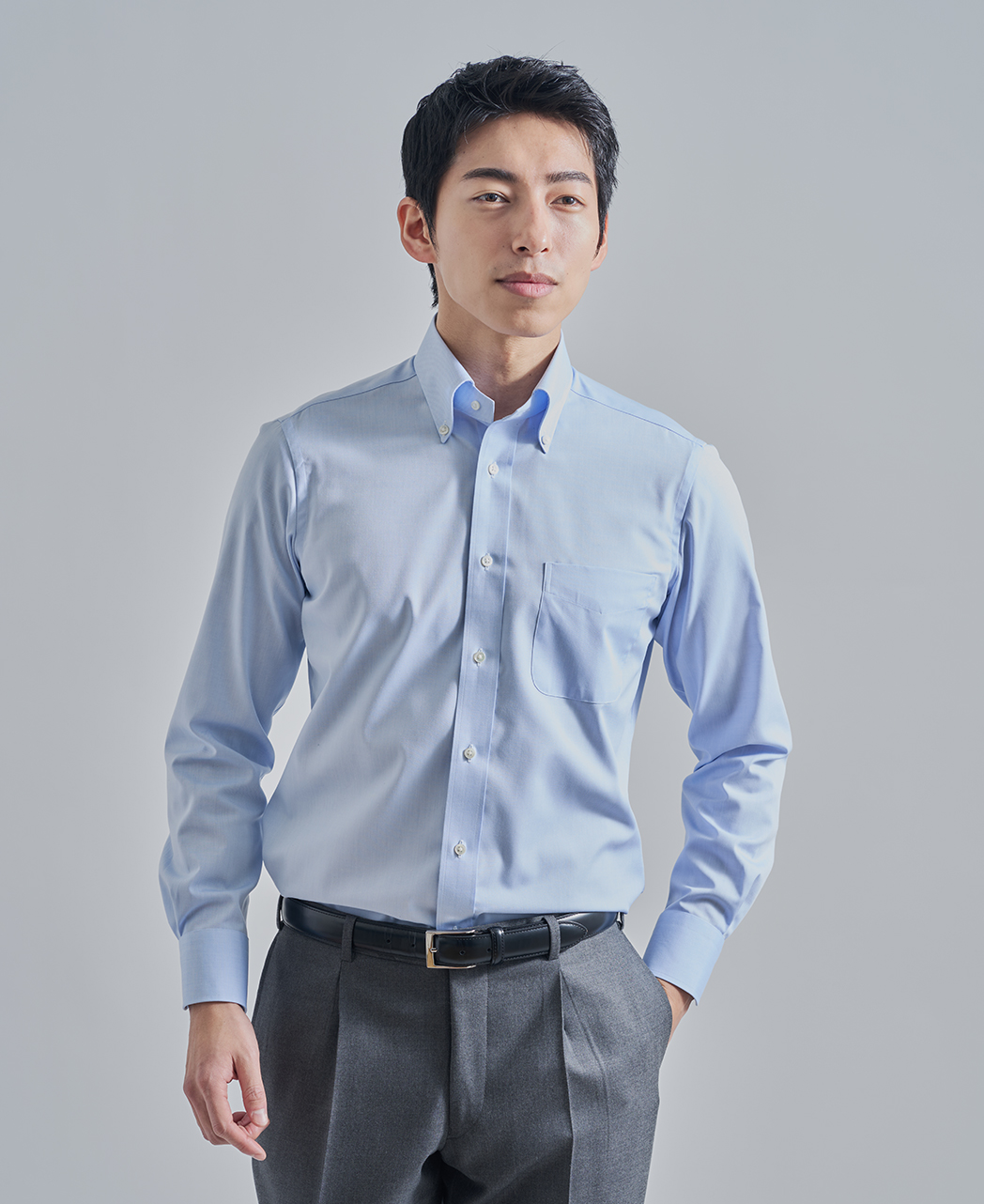 ビジネスシャツ/ピンポイントオックスフォード/イージーケア