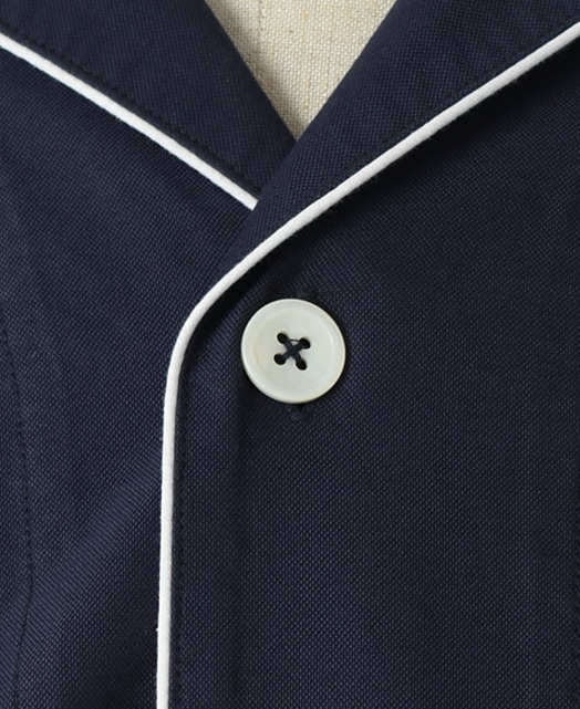 1963円 【高い素材】 Maker's Shirt 鎌倉シャツ パジャマ リラクシーモデル トップスのみ 巾着袋付 メンズ M ライトブルー系