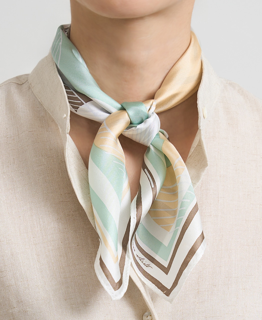 スカーフ/シルク / 花柄