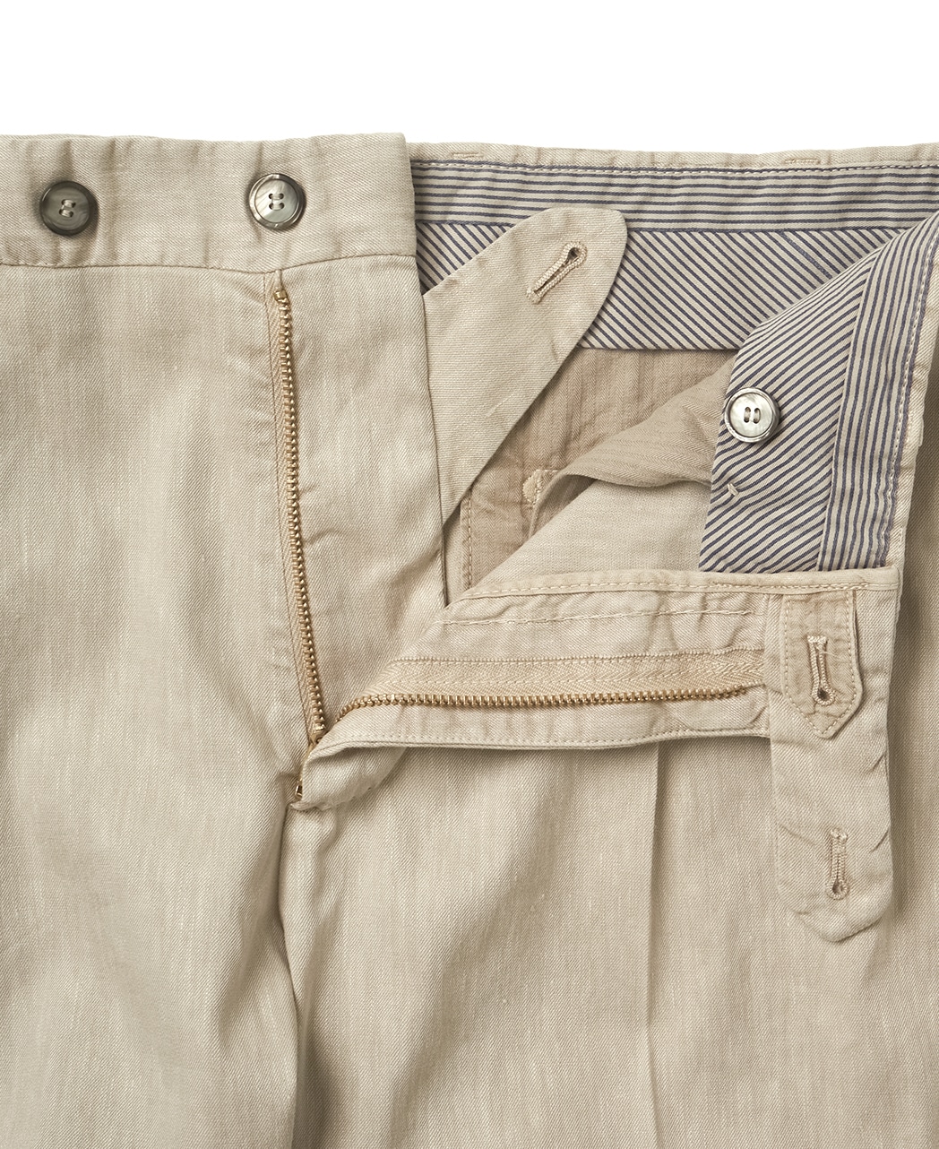 ナポリパンツ(1タック）/リネン/ベージュ系