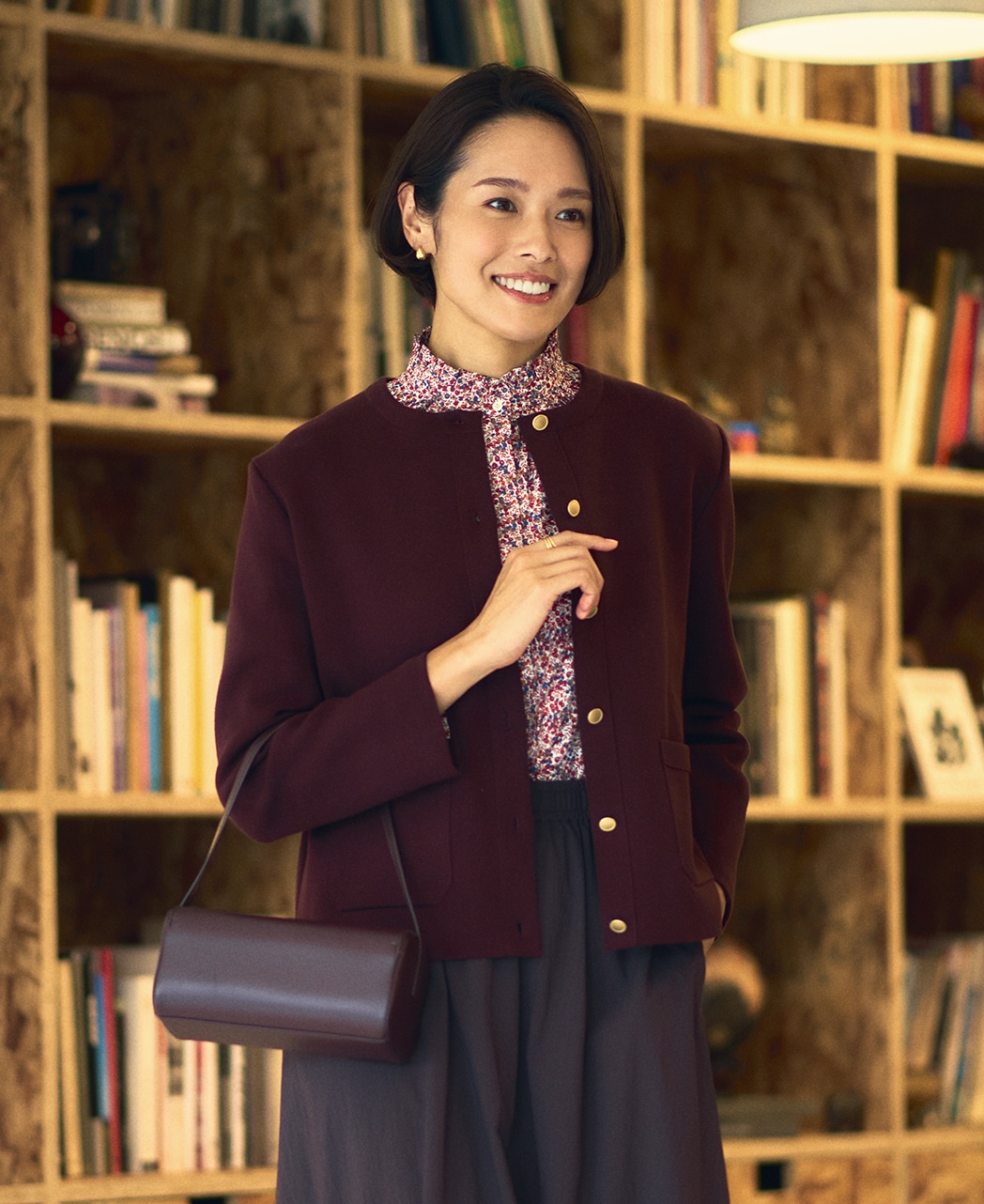 スタンドフリルシャツ/リバティ・ファブリックス