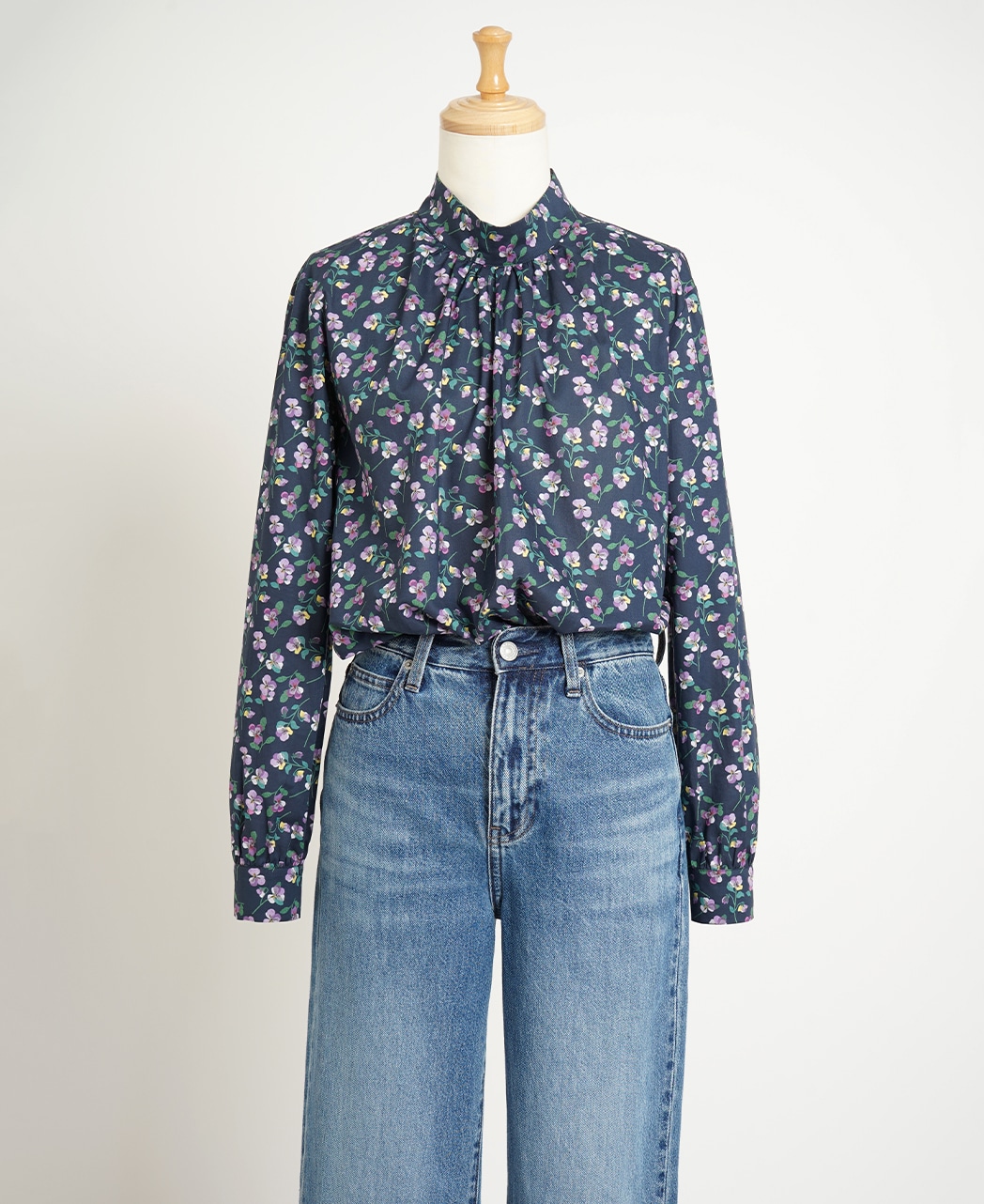 スタンドギャザーブラウス / 11月下旬頃発送予定/リバティ・ファブリックス