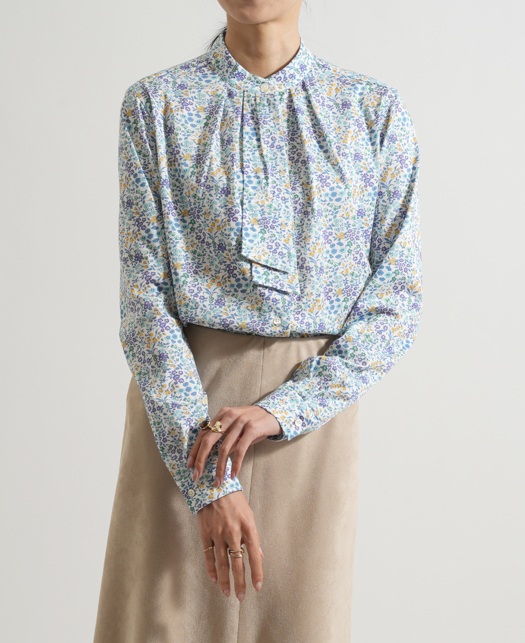 タックタイブラウス / 12月下旬発送予定/リバティ・ファブリックス