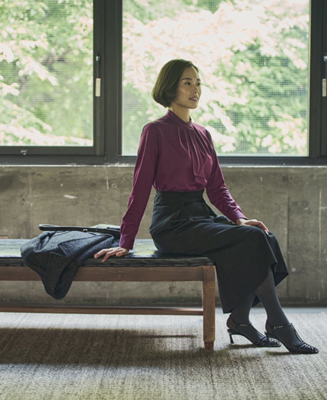 タックタイブラウス / 12月中旬発送予定/J-TECH STRETCH