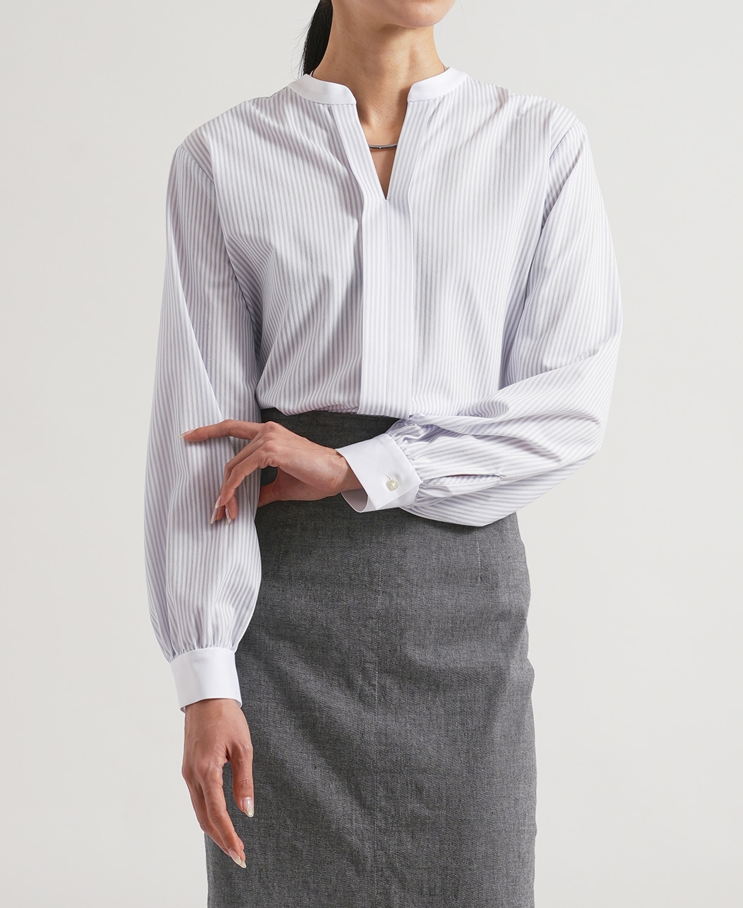 ブラウス / 1月下旬発送予定/J-TECH STRETCH / キーネック