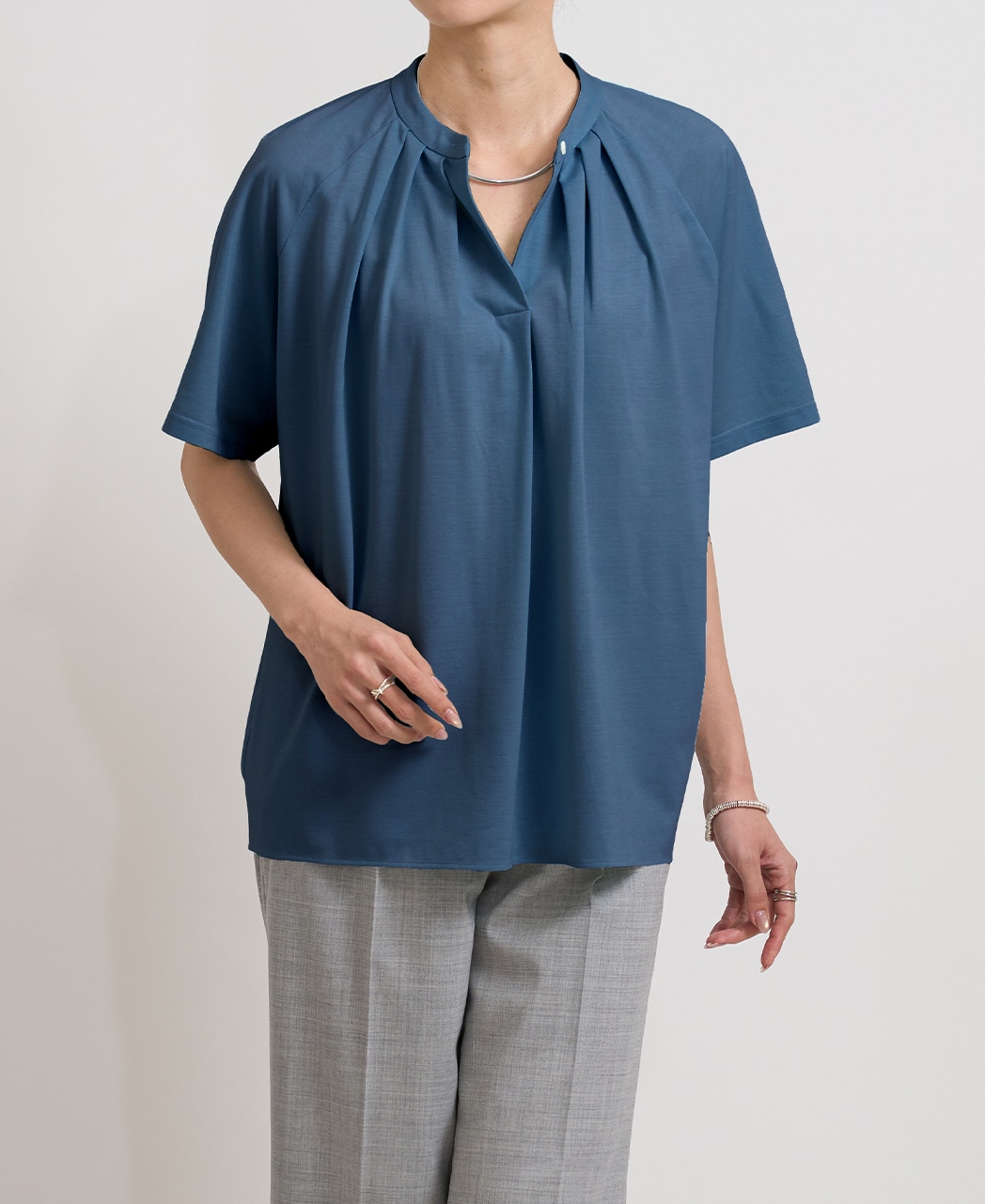 半袖シャツ / 4月下旬発送予定/スタンドタック / プルオーバー