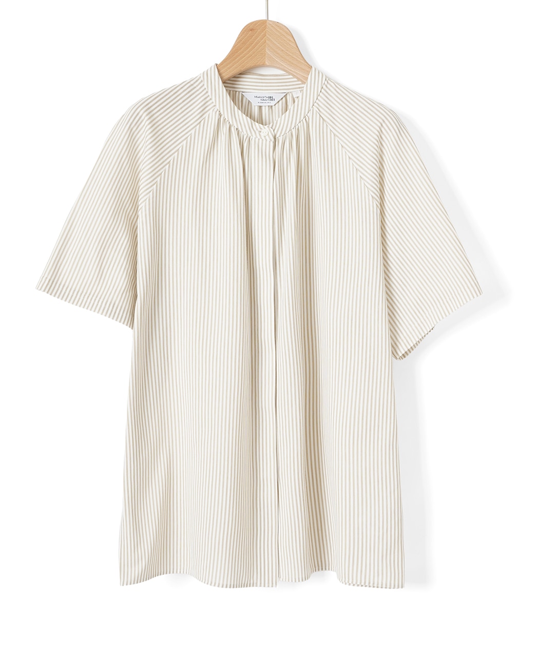 半袖シャツ / 4月中旬発送予定/スタンドギャザー