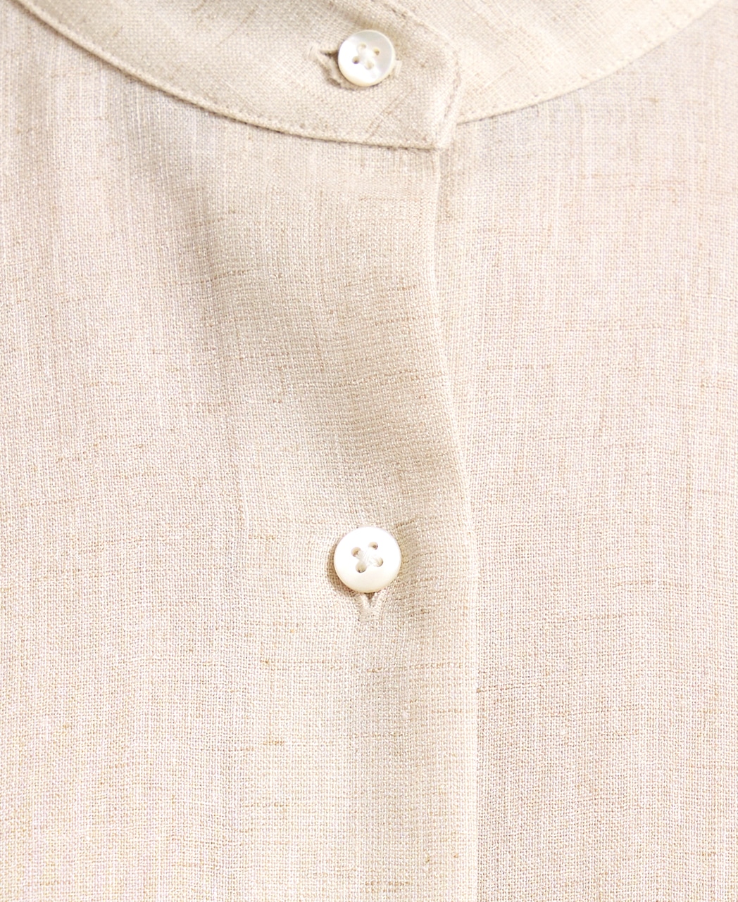 長袖シャツ / 5月中旬発送予定/スタンドカラー / アイアス(麻調合繊)