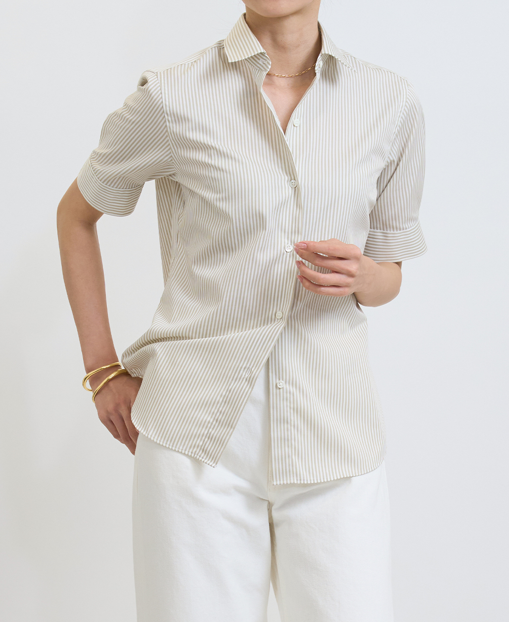 半袖シャツ / 3月下旬発送予定/ボックスプリーツ