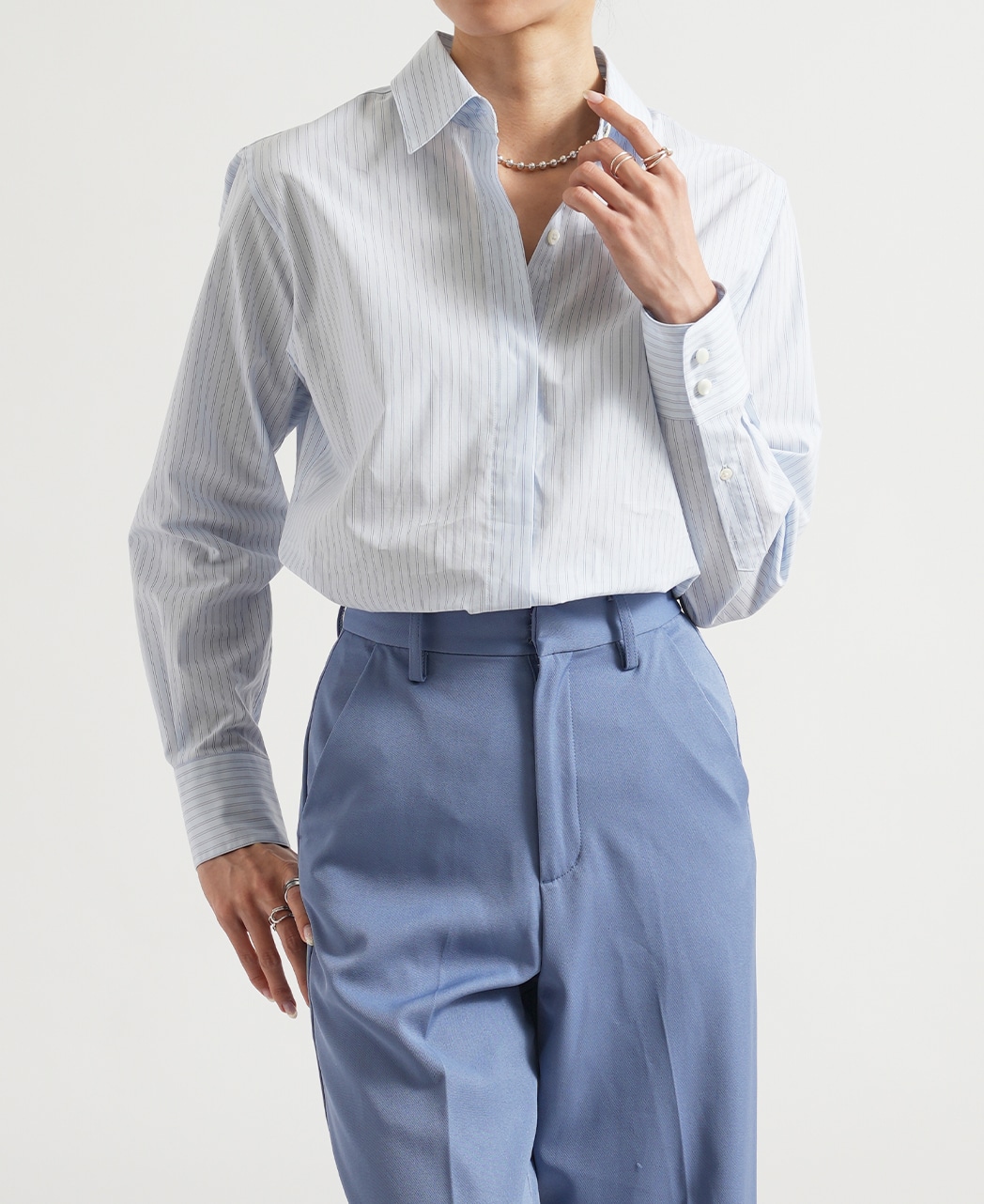 長袖シャツ / 1月中旬発送予定/オーガニックコットン / 比翼