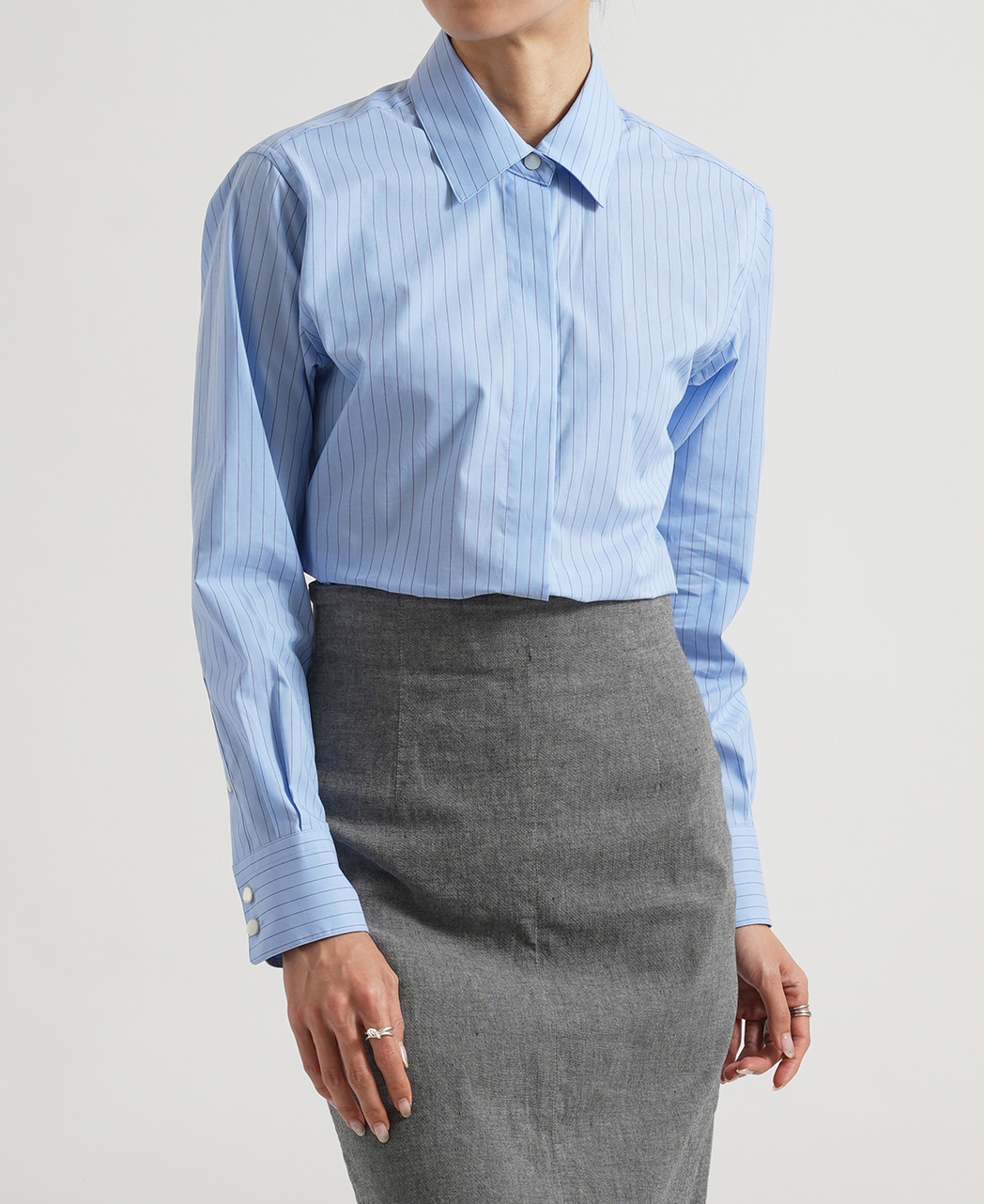 長袖シャツ / 1月中旬発送予定/オーガニックコットン / 比翼