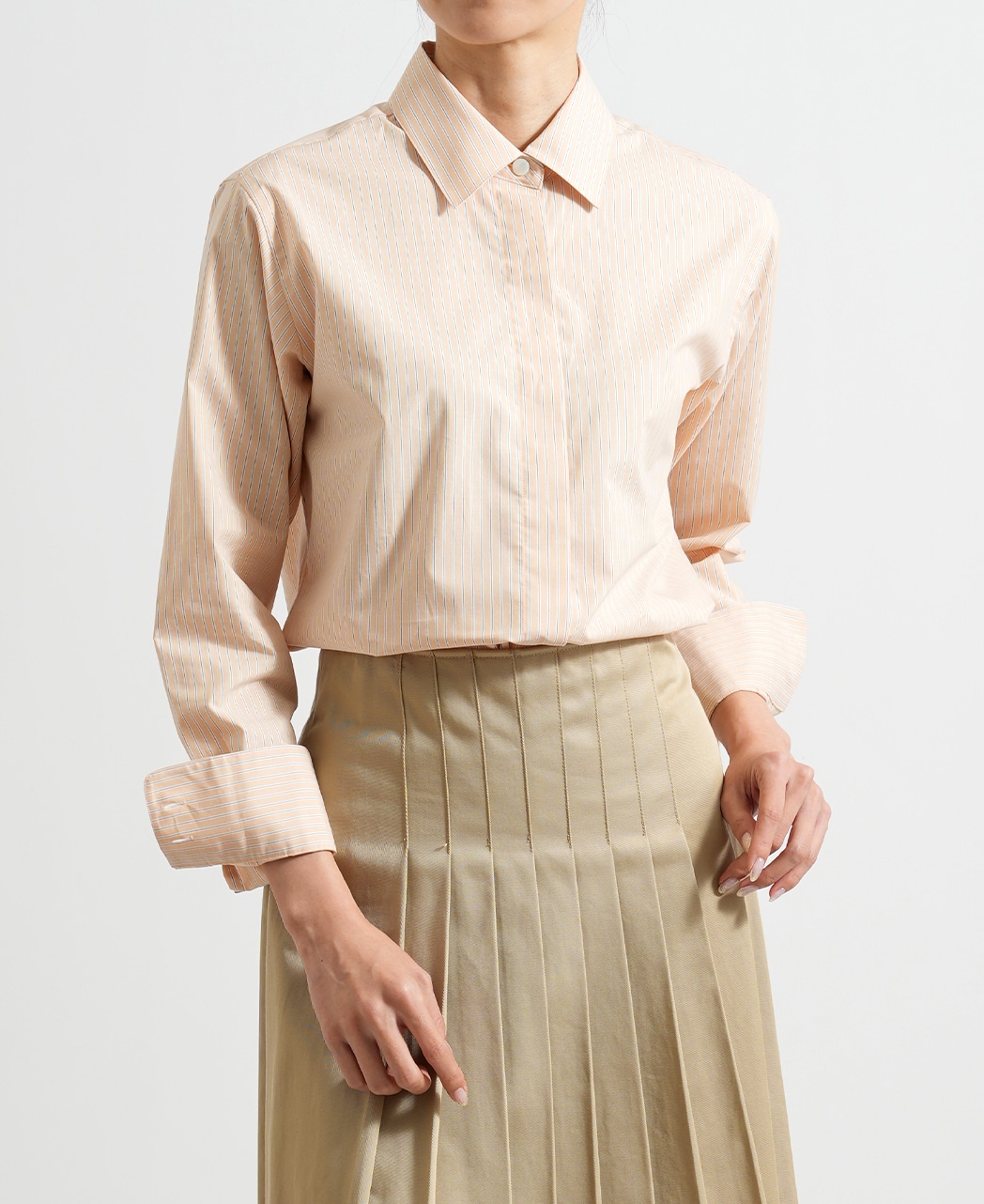 長袖ｼｬﾂ / 1月中旬発送予定/ｵｰｶﾞﾆｯｸｺｯﾄﾝ / 比翼