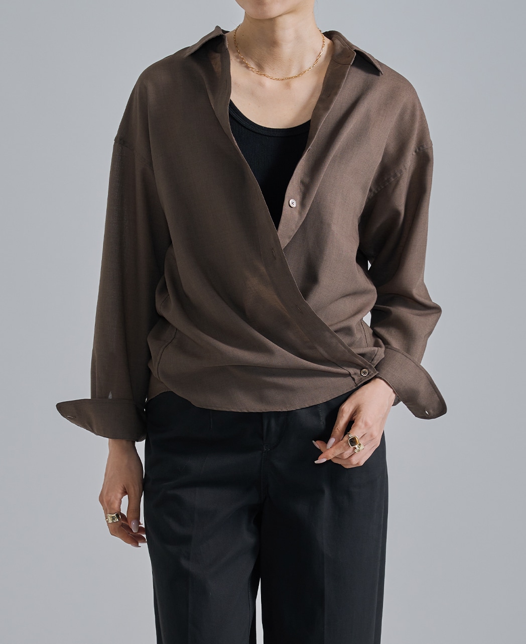 長袖シャツ / 8月下旬発送予定/カシュクール