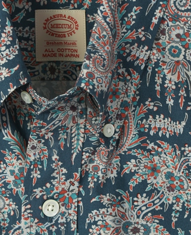 VINTAGE IVY シャツ/ペイズリーボタンダウン