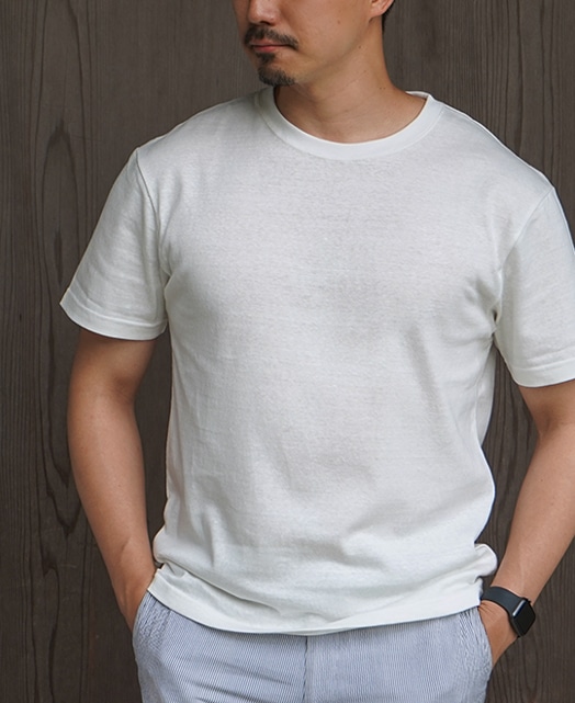 クルーネックTシャツ/SUVIN GOLD