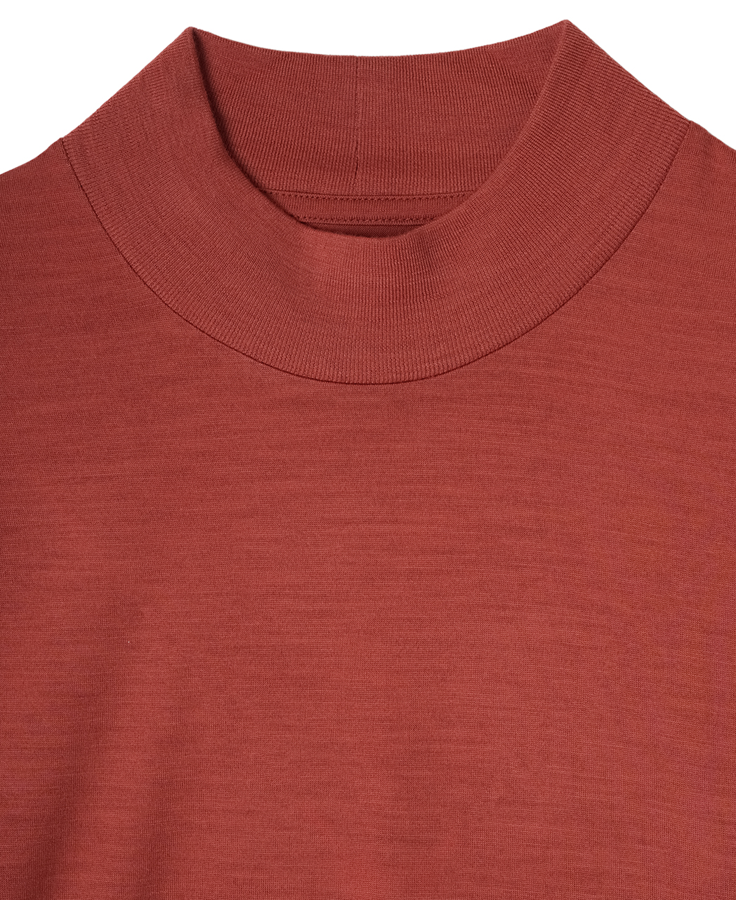 メリノウールTシャツ/モックネック/ボタニカル染め