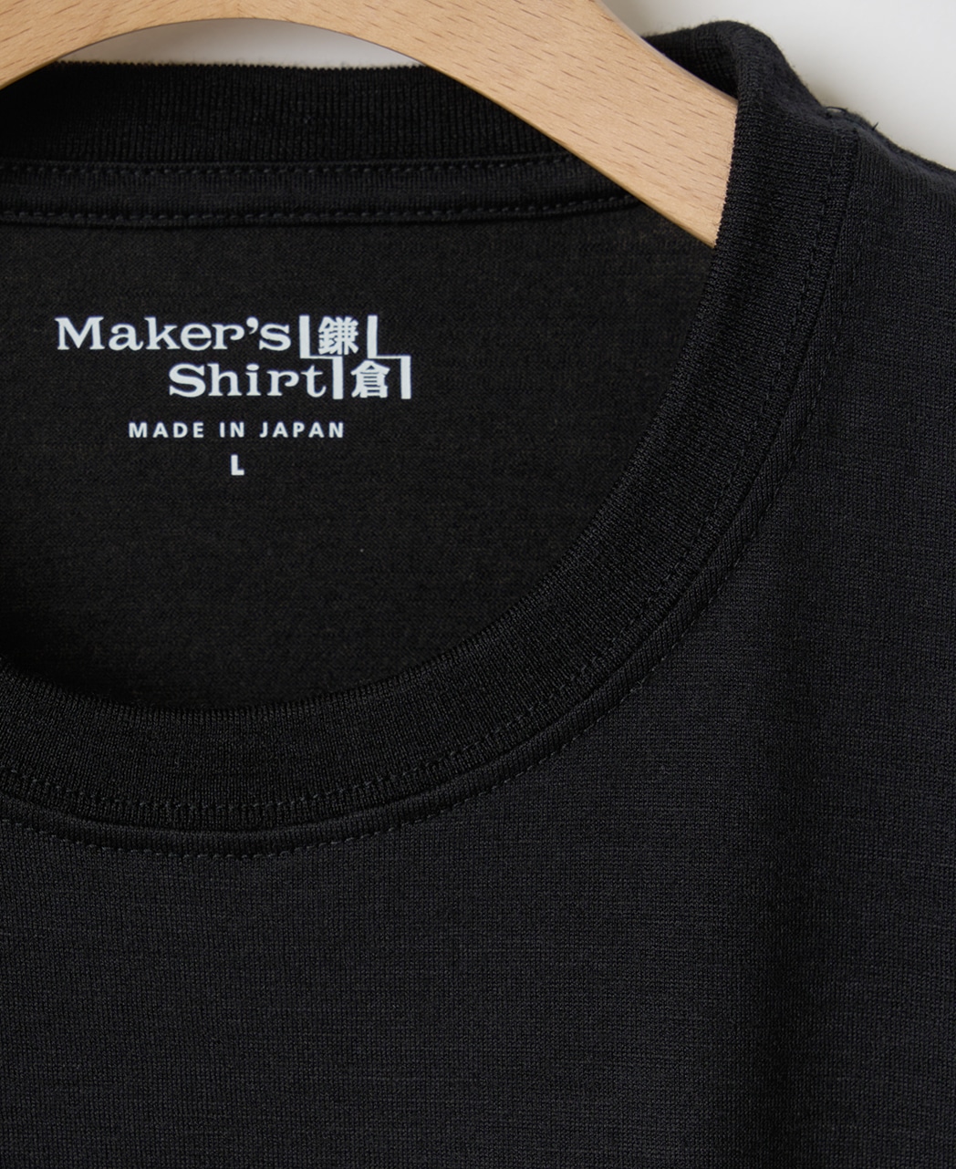 メリノウールTシャツ/ポケット付き / ブラック系
