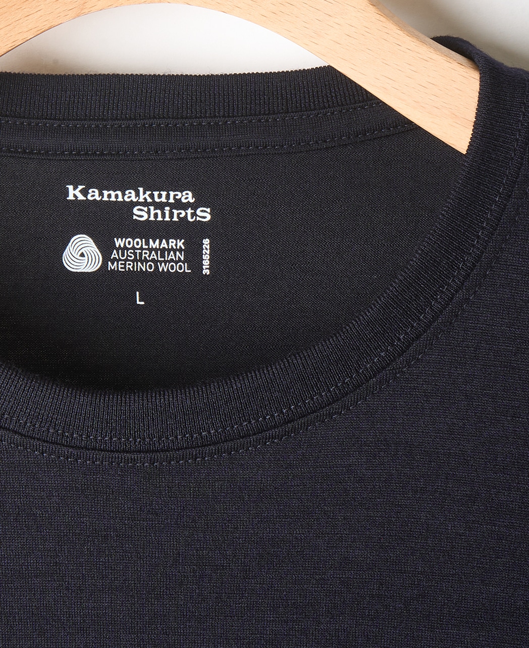 メリノウールTシャツ/ロングスリーブ / ネイビー系