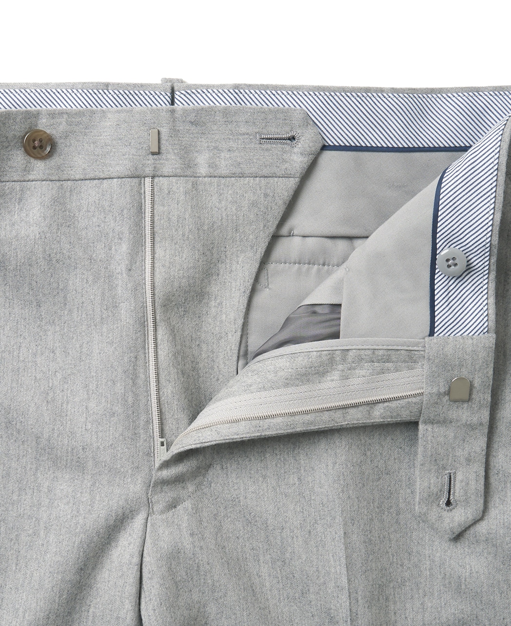 ウールスラックス（ノータック）/フランネル/ライトグレー系