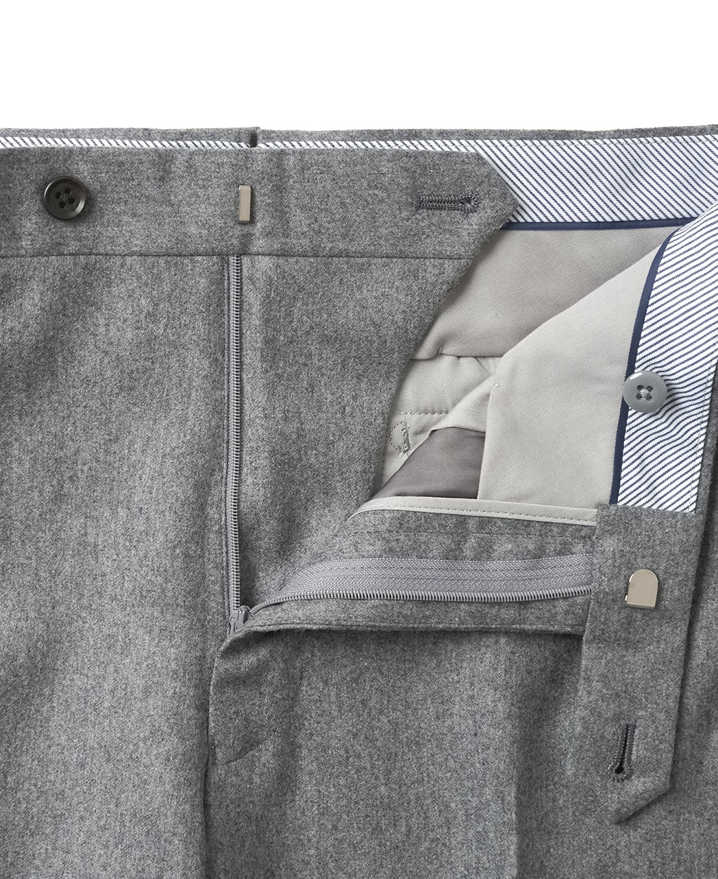 ウールスラックス（ノータック）/フランネル/グレー系