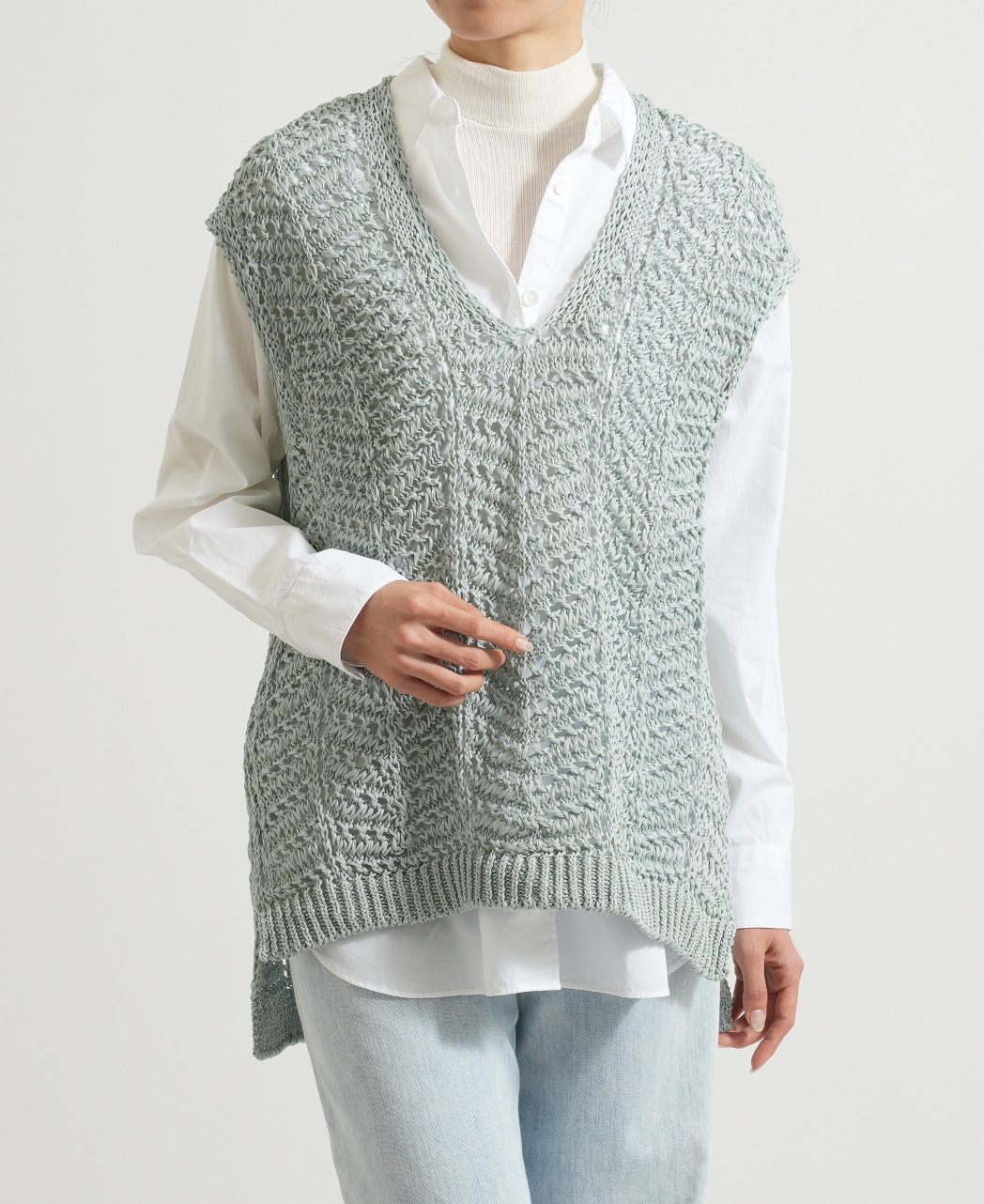 ニットベスト / 2月初旬発送予定/コットンニット