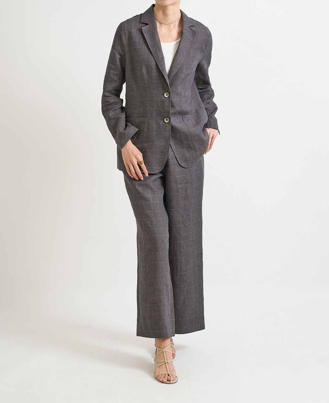 テーラードジャケット / 4月上旬発送予定/リネン / セットアップ可能