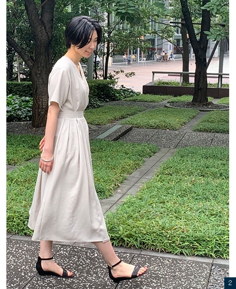 ワンピース/リネンライク合繊