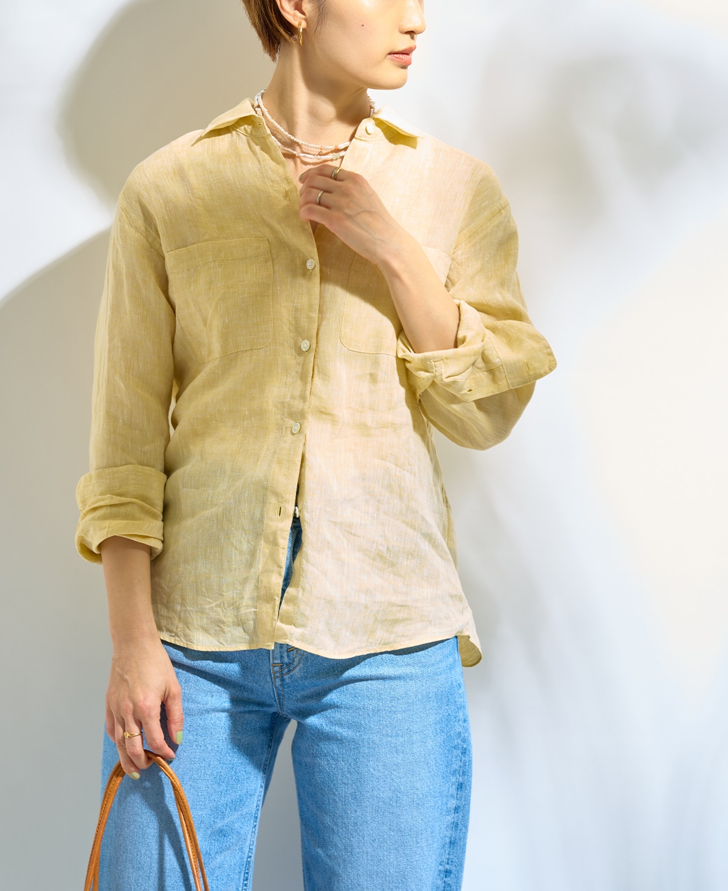 長袖シャツ/リネン